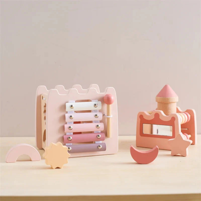 Wooden Princess Castle Busy Cube